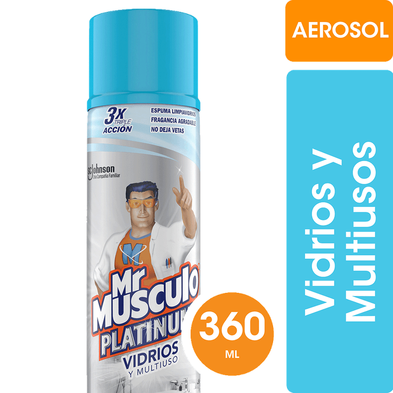 Limpia Vidrios MR MUSCULO Aerosol 360c