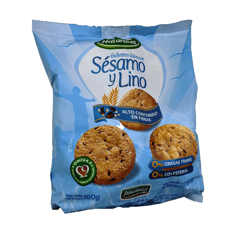 Galletitas ALIMNATURALES Sesamo y Lino 180g