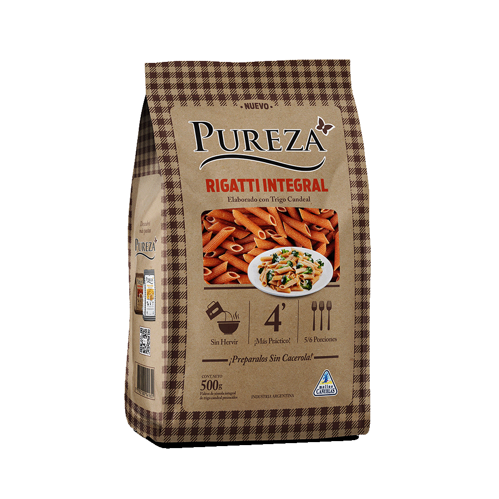 Fideos Rigatti Integral Pureza 500 gr