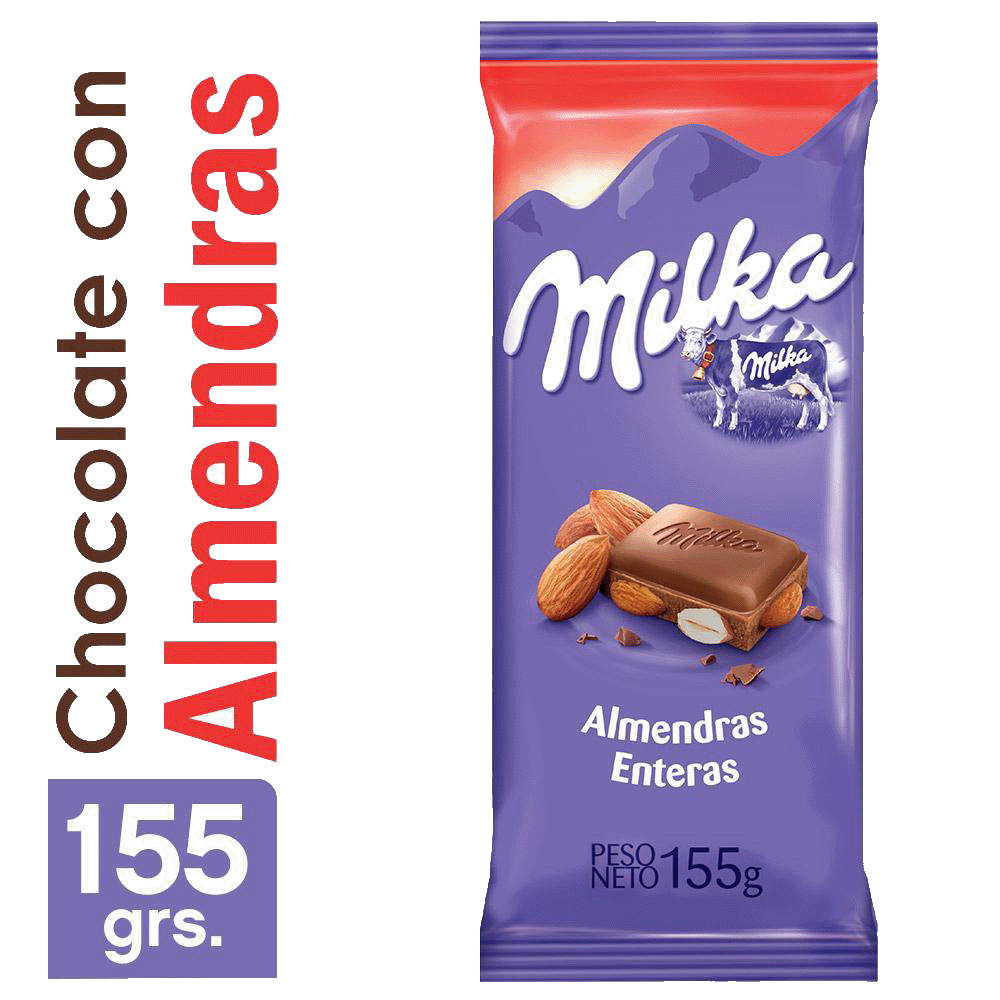 Chocolate Milka con Almendras 155 gr