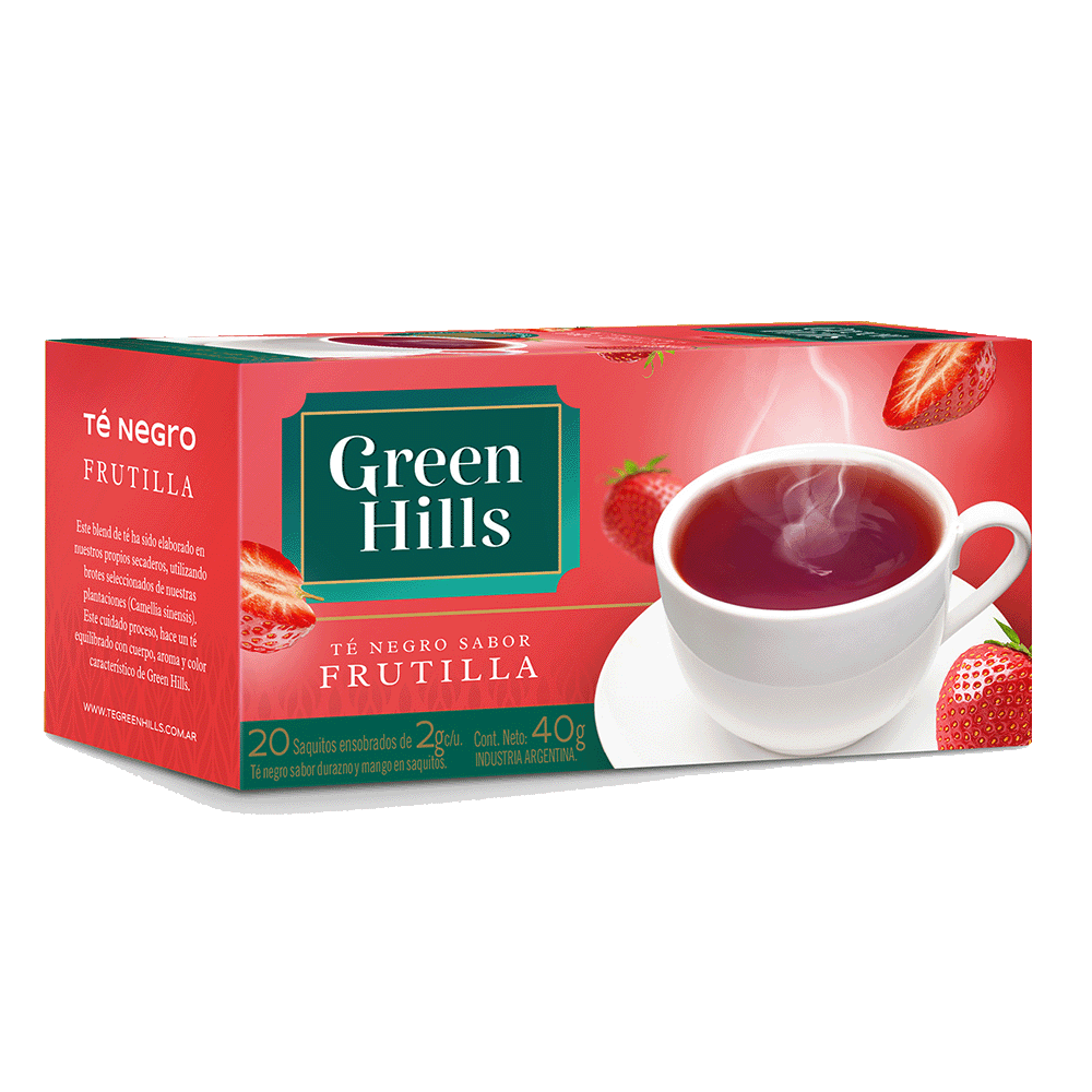 Té Frutilla Green Hills 20 Saquitos