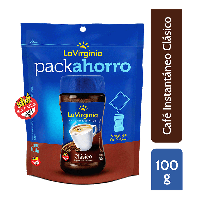 Café Instantaneo LA VIRGINIA Clasico Doy Pack 100g
