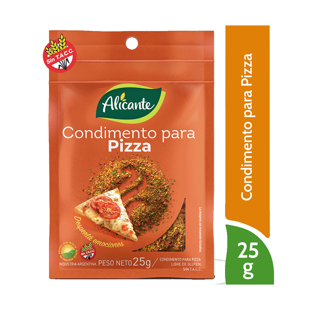 Condimento Alicante Pizza sobre 25 gr