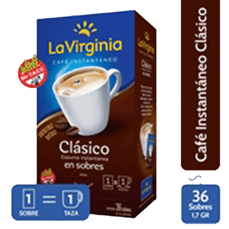 Café LA VIRGINIA Clasico Saquitos 36u