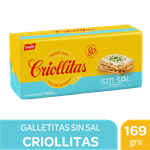 Galletitas CRIOLLITAS Sin Sal 169g
