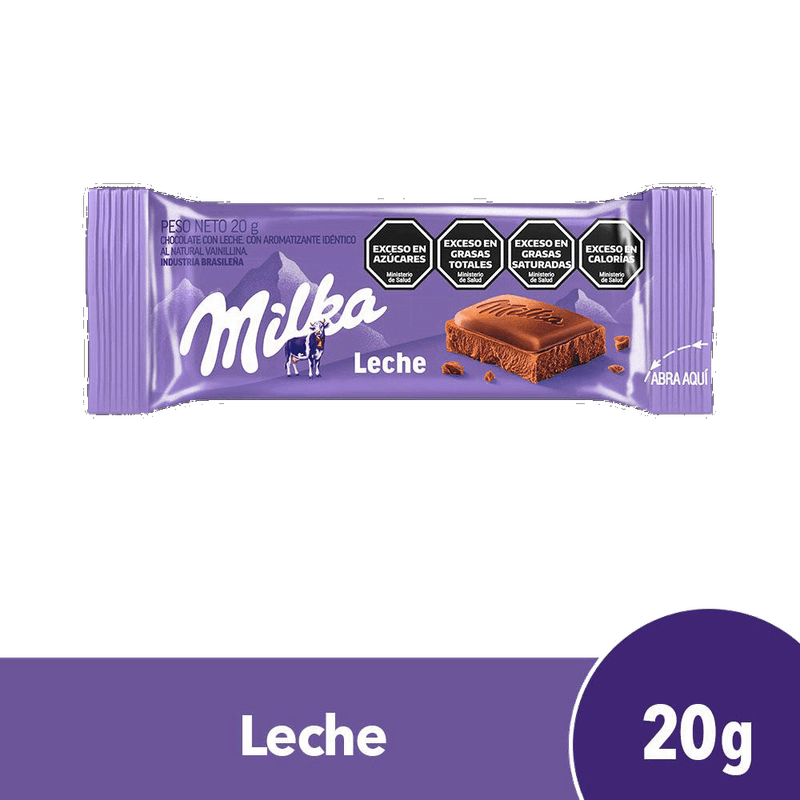 Chocolate MILKA Leche 20g