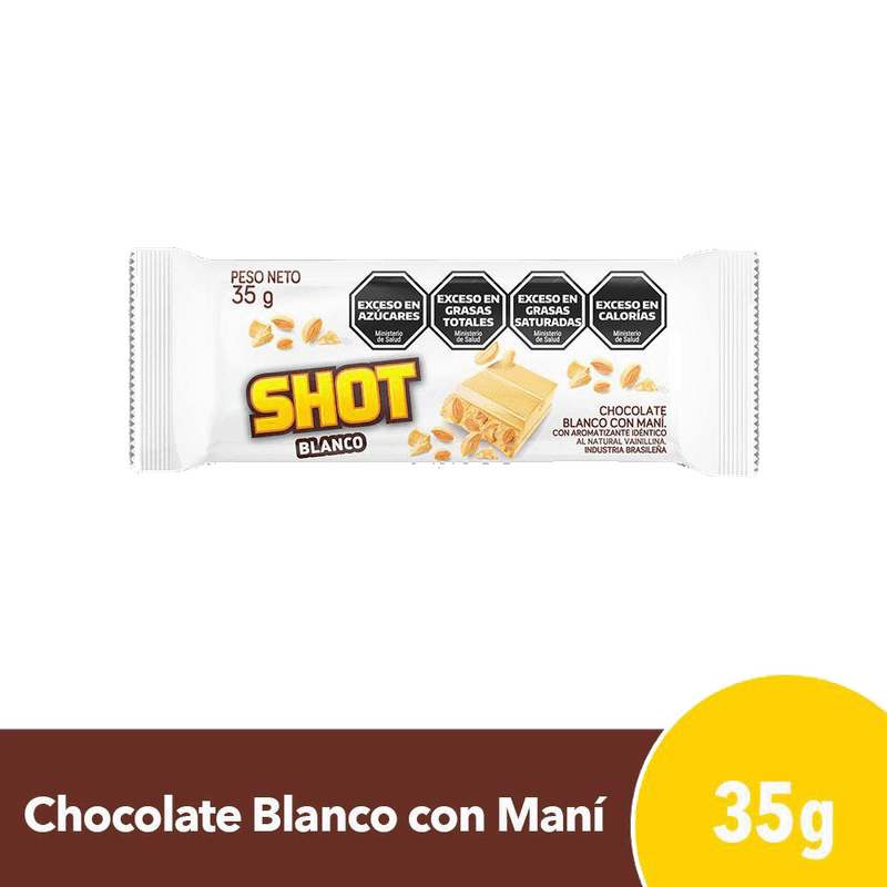 Chocolate SHOT Blanco Con Mani 35g