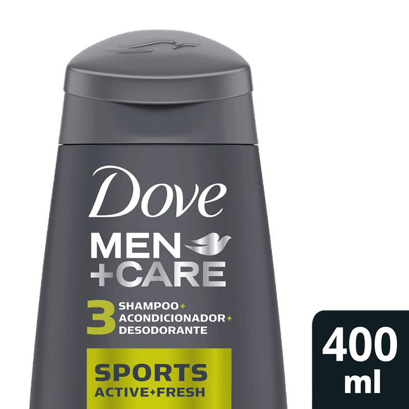 Shampoo DOVE 3EN1 Active+Fresh 400ml
