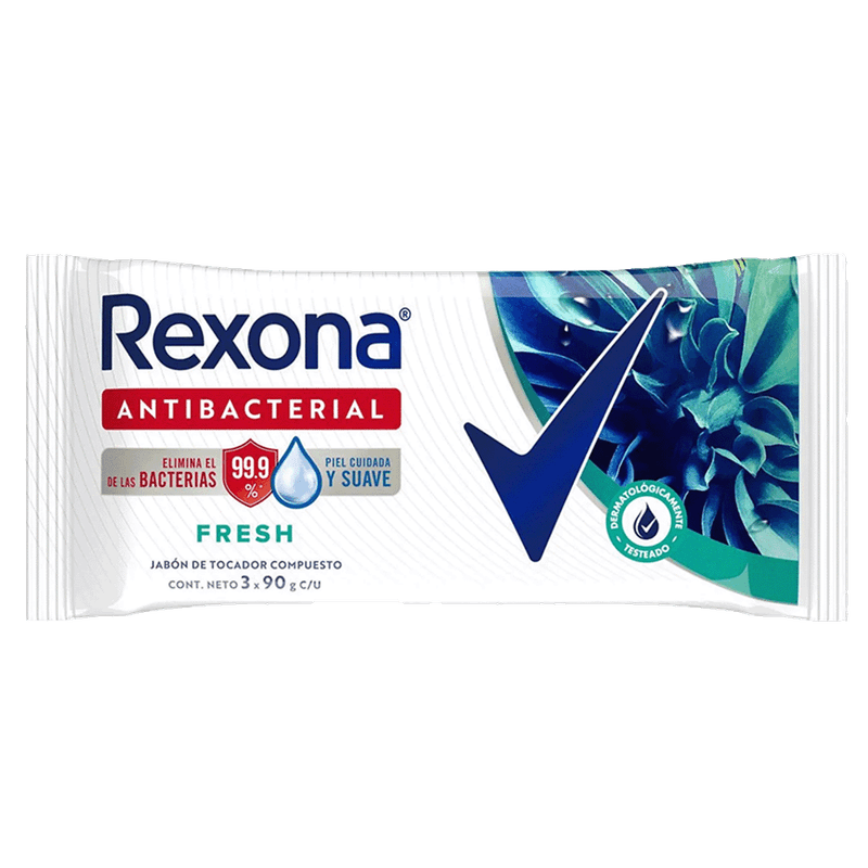 Jabon REXONA Antibacterial 99 Fresh Pack3 90g