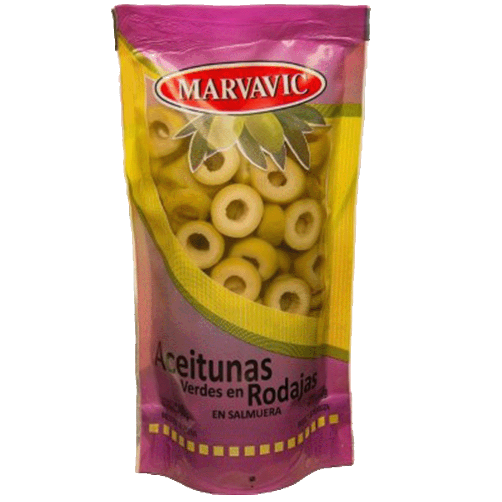 Aceitunas Verdes en Rodajas Marvavic x 140 gr. Doy