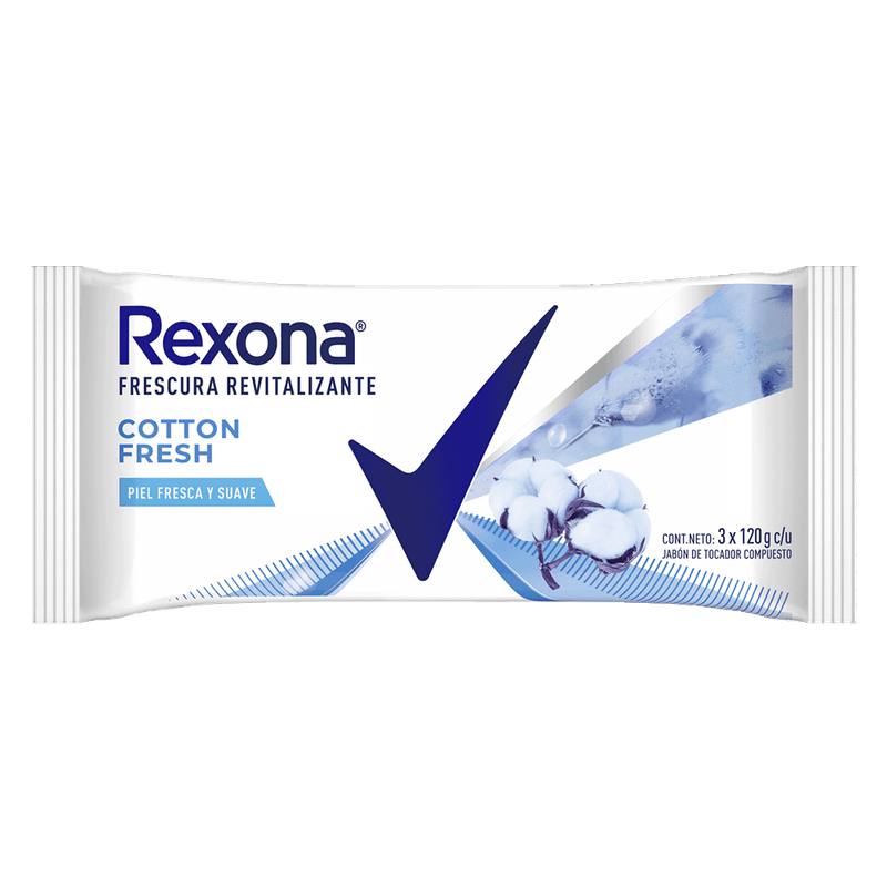 Jabon De Tocador REXONA Cotton Fresh Pack 3 120g