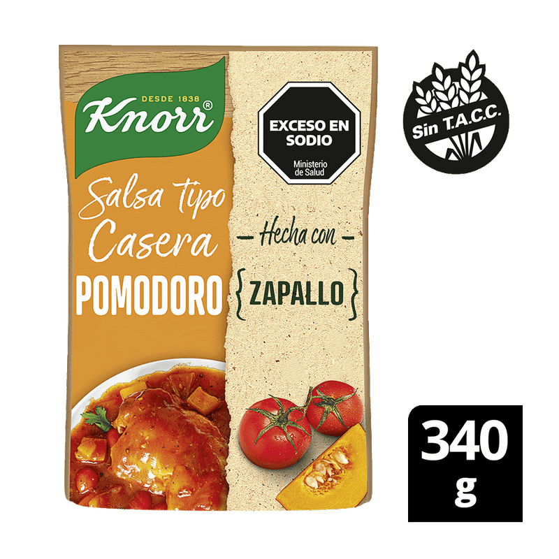 Salsa KNORR Pomodoro Con Zapallo 340g