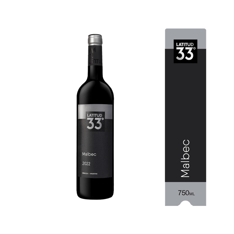 Vino LATITUD 33 Malbec 750c