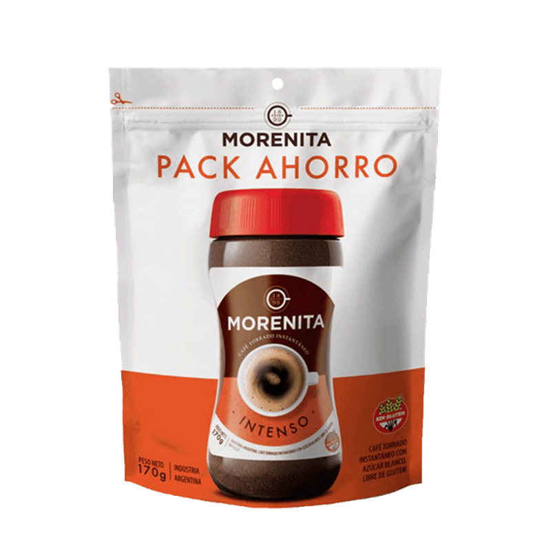 Cafe Instantaneo LA MORENITA Intenso Doy Pack 170g