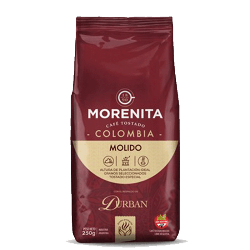 Cafe LA MORENITA Molido Tostado Colombia 250g