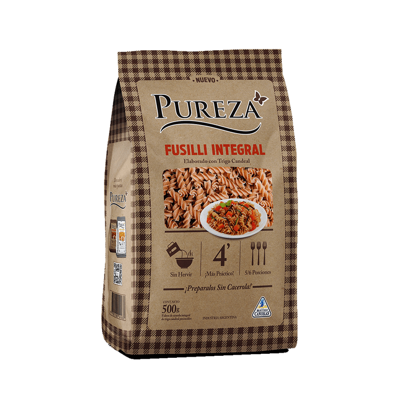 Fideos PUREZA Integral Fusilli 500g