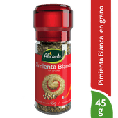 Pimienta ALICANTE Blanca En Granos Molinillo 45g