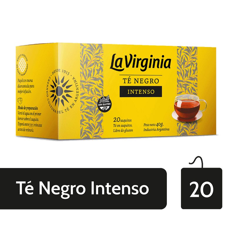 Te LA VIRGINIA Negro 20u