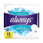 Protectores Diarios ALWAYS Plus Respirable 15u