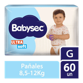 Pañales BABYSEC Ultrasoft G 60u