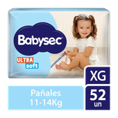 Pañales BABYSEC Ultrasoft XG 52u