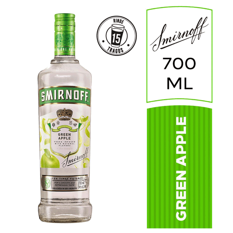 Vodka SMIRNOFF Green Apple 700cc