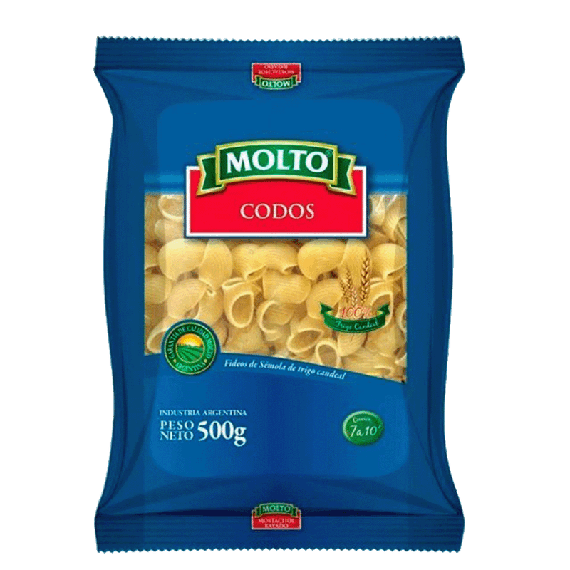 Fideos MOLTO Codos 500g