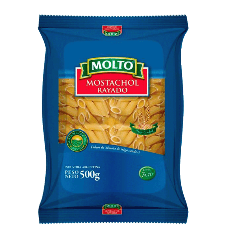 Fideos MOLTO Mostachol Rayado 500g
