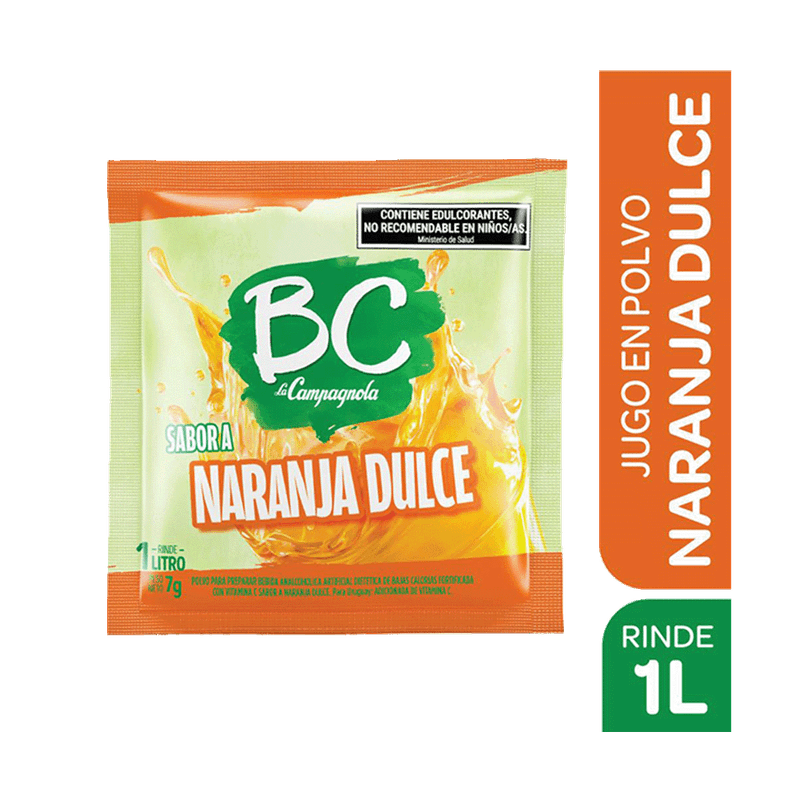 Jugo En Polvo BC Naranja Dulce 7g
