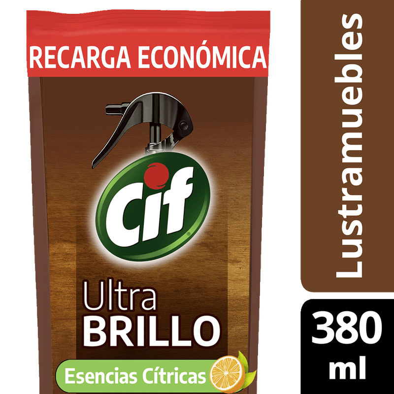 Limpiador Liquido CIF Brillo Citrico Doy Pack 380ml