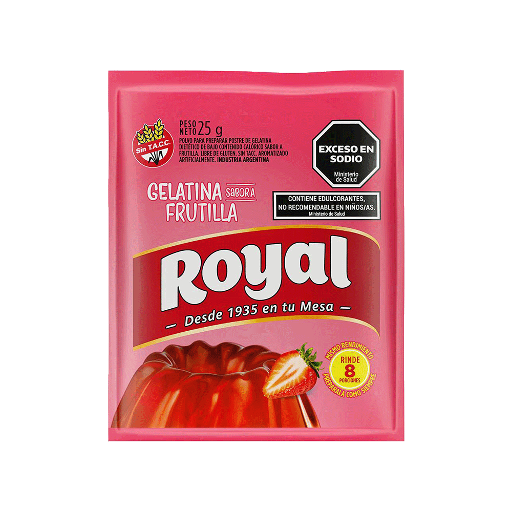 Gelatina Royal Sabor Frutilla 25 gr