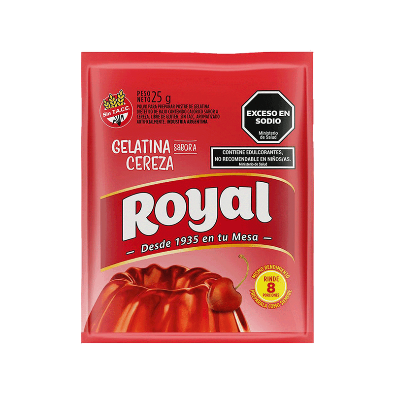 Gelatina ROYAL Cereza 25g