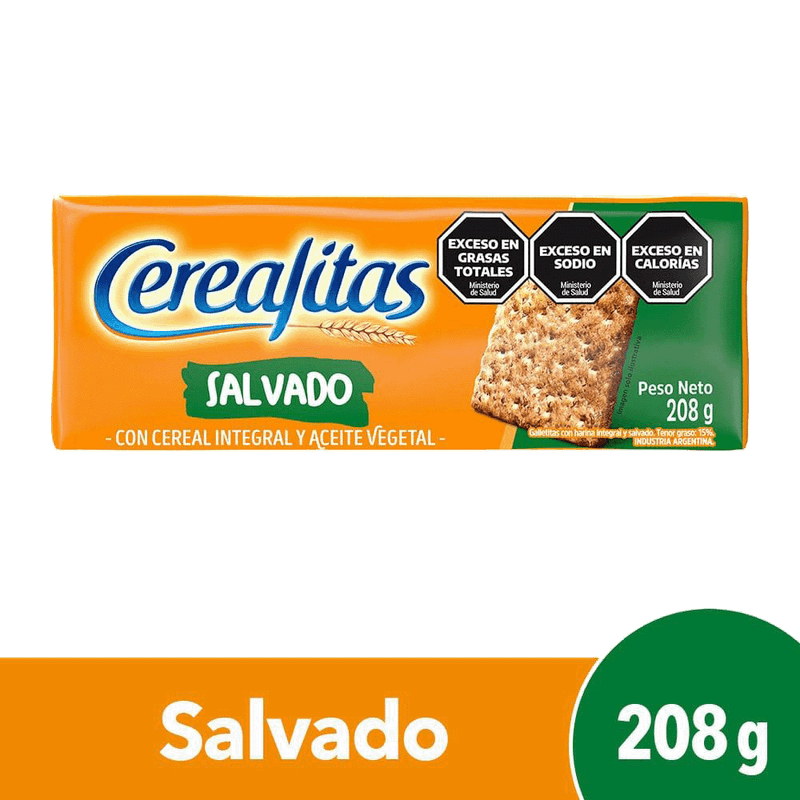 Galletitas CEREALITAS Salvado 208g