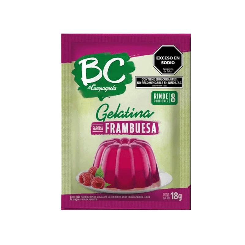 Gelatina BC Frambuesa 18g