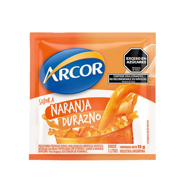 Jugo ARCOR Polvo Naranja Durazno 15g