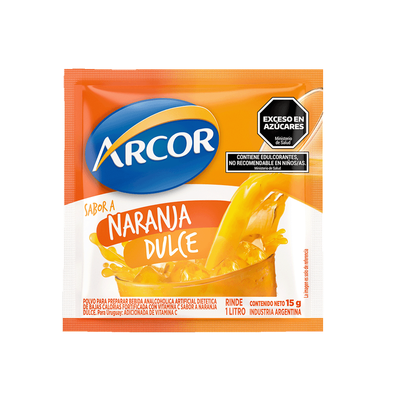 Jugo ARCOR Polvo Naranja Dulce 15g