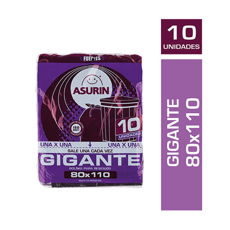 Bolsa Residuo ASURIN Gigante (80x110) 10u