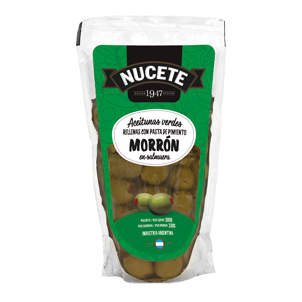 Aceitunas Verdes Rellenas Cmorron Nucete x 300 gr