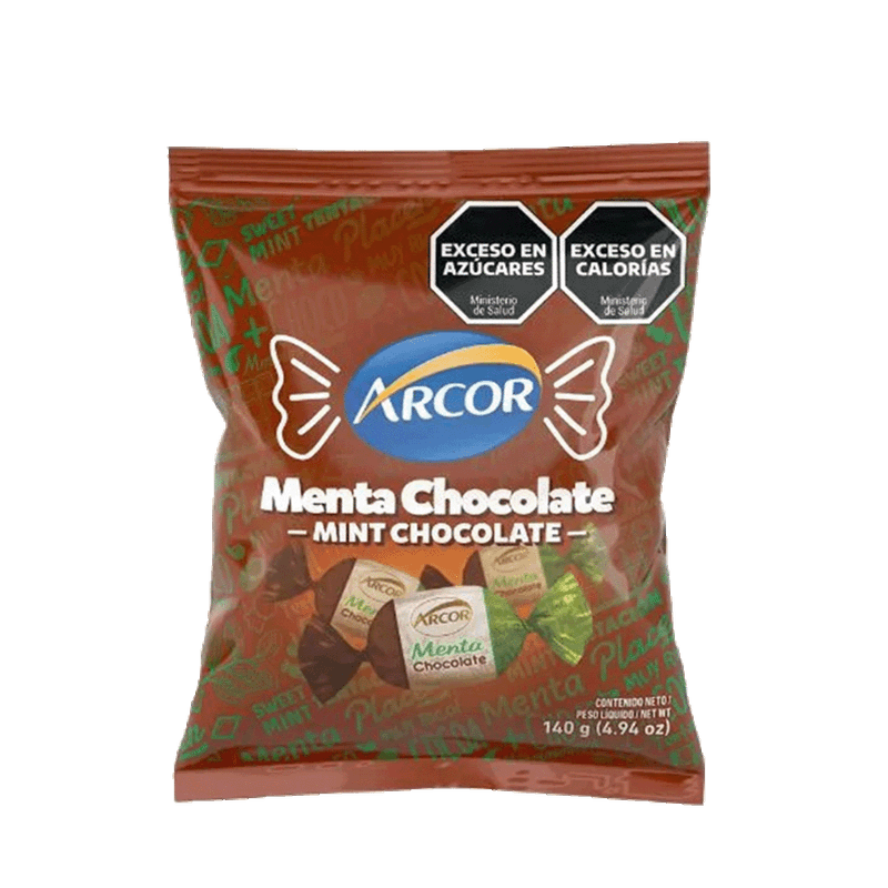 Caramelos ARCOR Menta Con Chocolate 140g
