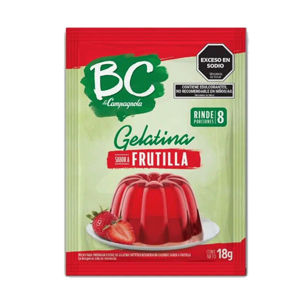Gelatina Light BC de Frutilla 18 Grs