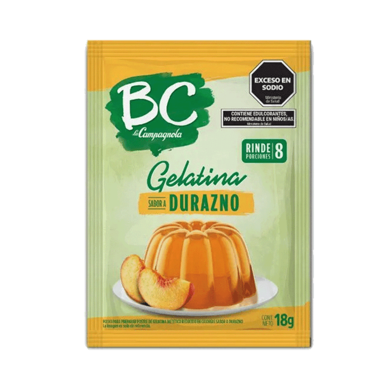 Gelatina BC Durazno Light 18g