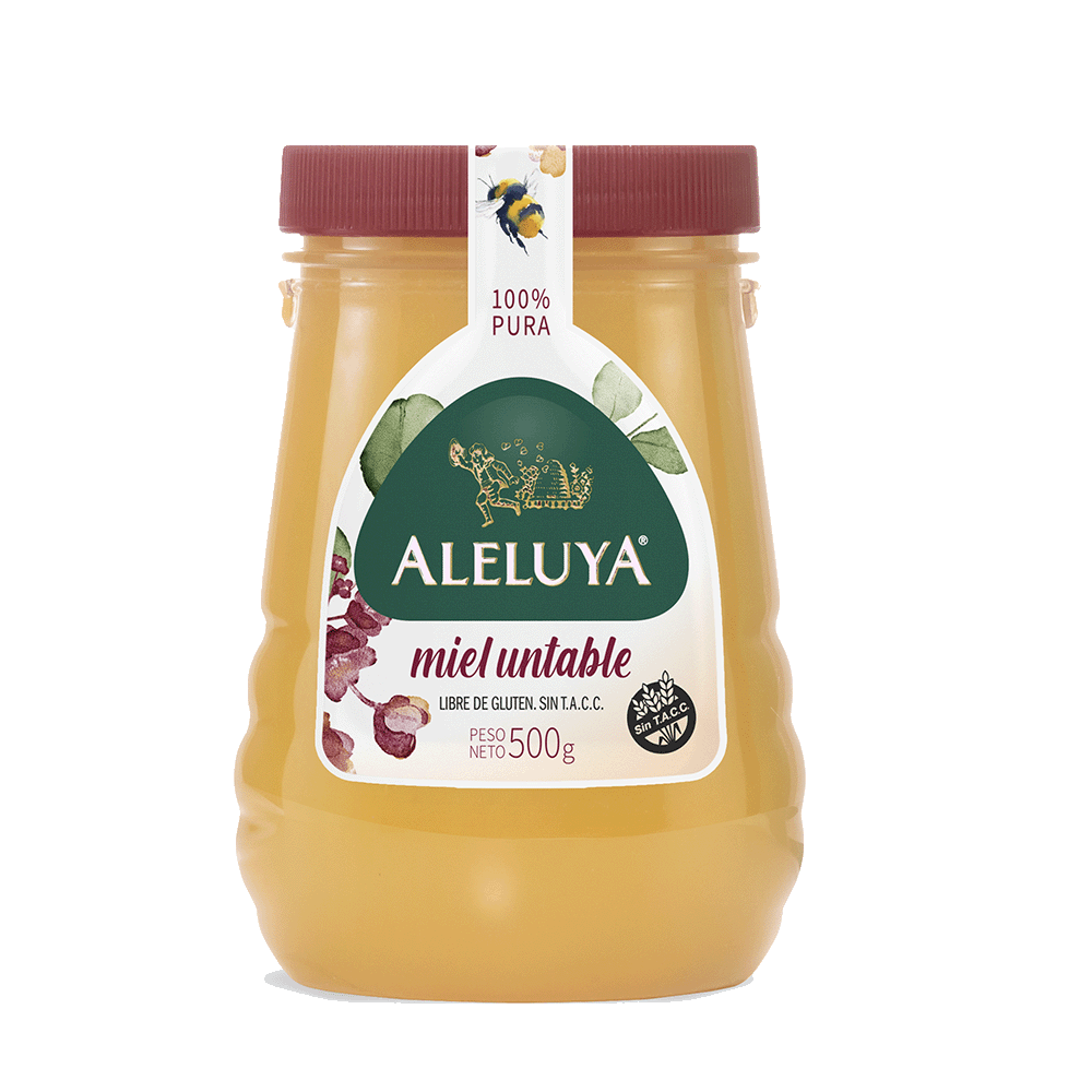 Miel Untable Aleluya sin TACC x 500 gr