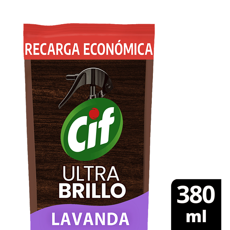 Limpiador Liquido CIF Brillo Lavanda Doy Pack 380ml