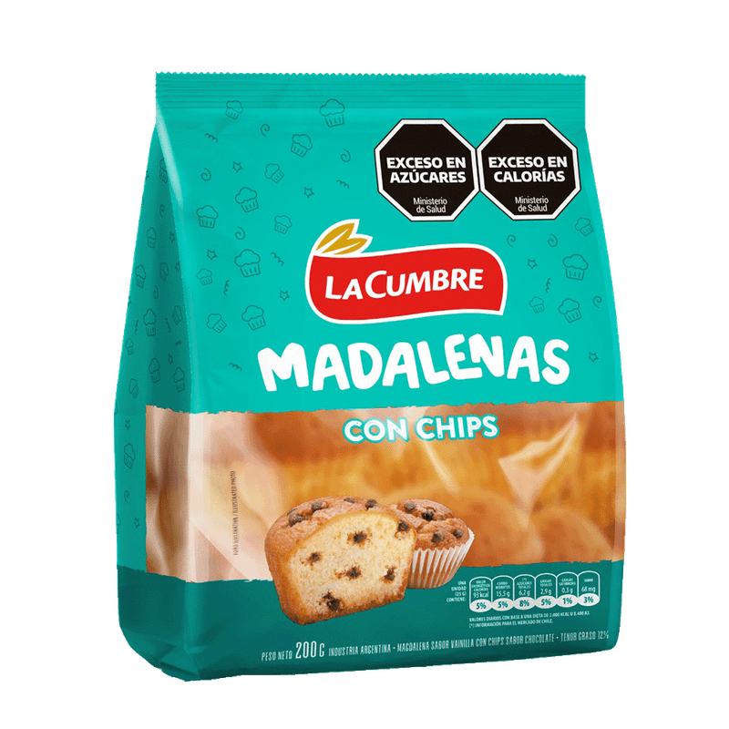 Madalenas LA CUMBRE Vainilla Con Chips 200g
