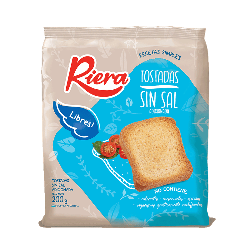 Tostadas RIERA Sin Sal 200g