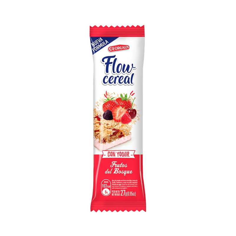 Barra De Cereal FLOW Frutos Del Bosque Con Yogur 23g