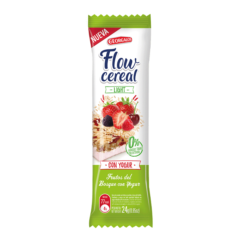 Barra De Cereal FLOW Frutos Del Bosque Con Yogur Light 23