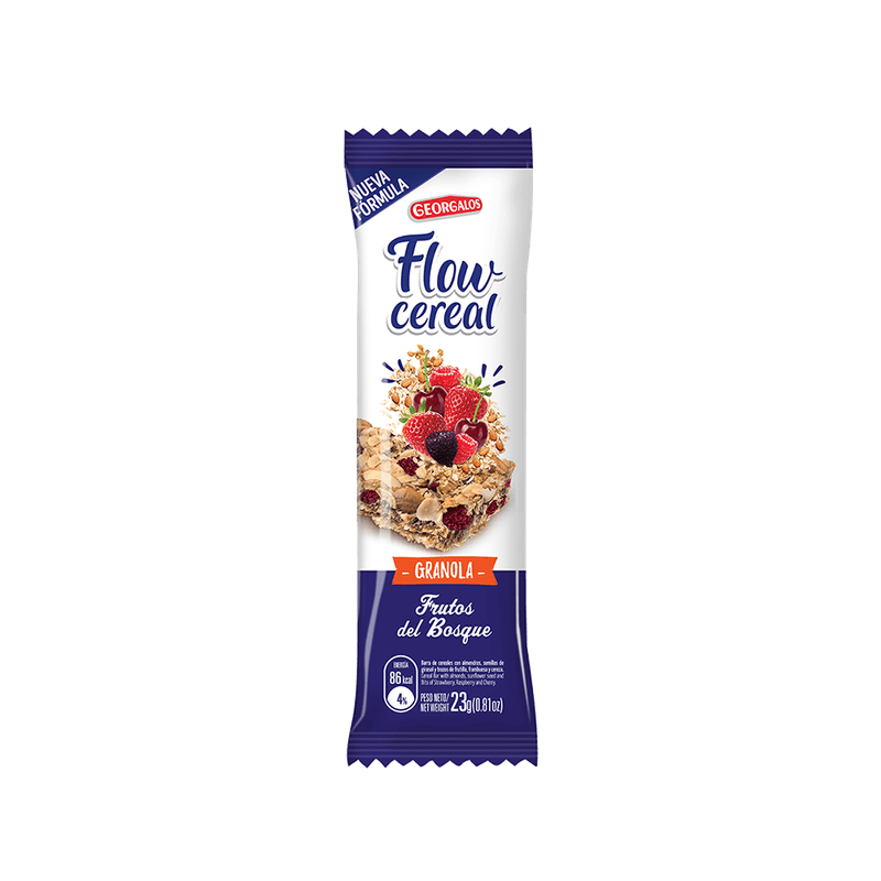 Barra De Cereal FLOW Granola Frutos Del Bosque 23g