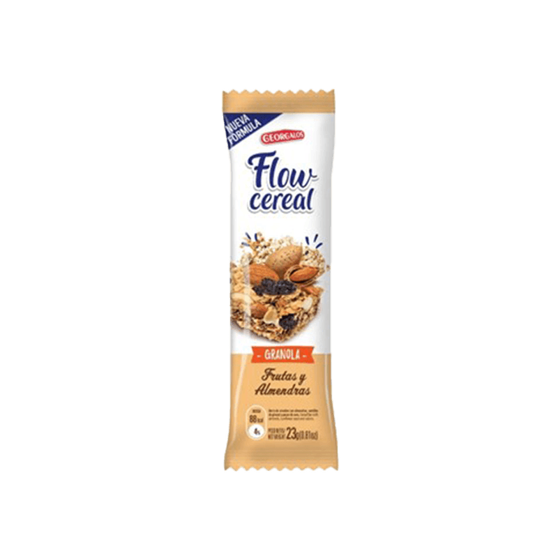 Barra De Cereal FLOW Granola Con Almendras y Frutas 23g