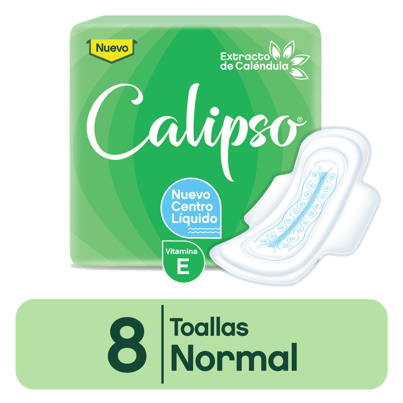 Toallas Femeninas CALIPSO Normal Con Gel 8u